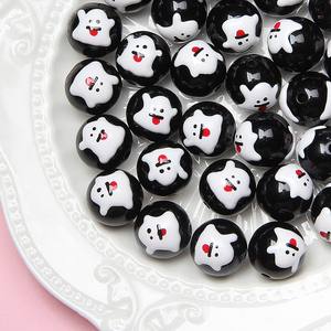 ลูกปัดอะคริลิคกลมรูตรง16มม. สำหรับสร้อยข้อมือแบบทำมือสร้อยคอเครื่องประดับสร้อยคอโซ่ห้อยโทรศัพท์มือถือ - Product Image 5