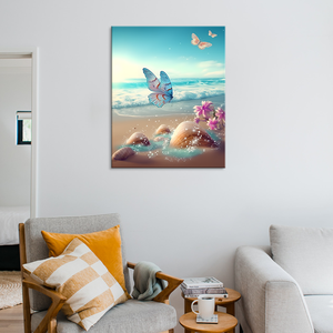 Kits de peinture par numéros pour adultes, <span class=keywords><strong>paysage</strong></span> européen, animal, papillon sur la plage, art DIY avec 24 couleurs pour l'<span class=keywords><strong>automne</strong></span>, cadeaux faits à la main - Product Image 6