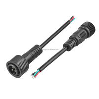Connecteur de fil électrique IP65 M15 2/3 noyaux connecteurs mâles/femelles à haut ampli 6A cuivre étanche avec boîtier en PVC 5A