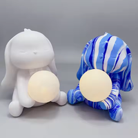 Nouvel Arrivage Figurine en Vinyle Blanc de 16 cm, Modèle à Personnaliser, Thèmes Éléphant Porte-Bonheur et Ours Violent, avec Surface Blanche Vierge à Peindre