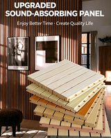 Panneau acoustique moderne en lattes de bois avec placage bois, design 3D insonorisant pour la décoration murale intérieure du salon et de la chambre