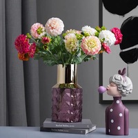 Centerpiece Meja Pernikahan Dahlia - 5 Tangkai Bunga Artificial Real Touch Seperti Asli (Ramah Lingkungan)