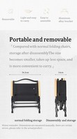 Fauteuil inclinable moderne, durable et léger en aluminium pliable avec dossier en tissu Oxford 600D pour camping et usage extérieur en entrepôt