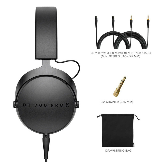 DT 700 PRO X Closed-Back Studio Monitor Headphones with Detachable Cable, and High-Resolution Audio for Studio and Home Use