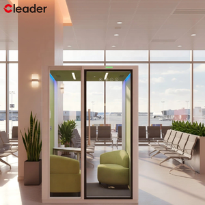 Cabina de Oficina Moderna con Marco de Aluminio <span class=keywords><strong>para</strong></span> Dos Personas, Cabina Insonorizada, Módulo de Oficina Portátil y Móvil - Product Image 1