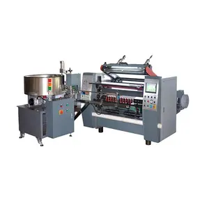 Máquina automática de corte de rollos de papel ATM, rebobinadora, cortadora de papel y rebobinadora