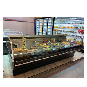 Réfrigérateur commercial vitré avec porte incurvée en acier inoxydable, 6 étagères, dégivrage automatique - Product Image 4