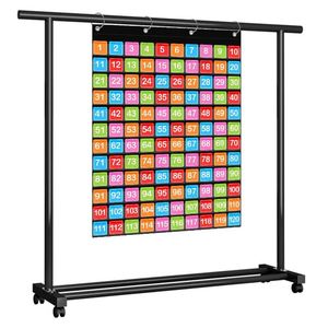 Organisateur mural en tissu durable à centaines de poches (33x27 pouces) – 120 poches, 150 cartes numérotées double face – Noir/Bleu – Rangement pour salle de classe et enseignant - Product Image 6
