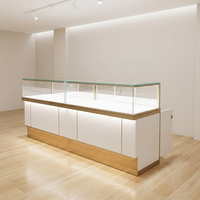 Vitrine à bijoux en verre de qualité supérieure avec éclairage LED, mobilier de luxe pour boutique