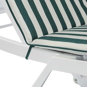 Cuscino per Sdraio 58x180 Cm, Spessore 4 Cm, Verde e Bianco a Righe, Cuscino da Esterno per Sedia da Giardino - Product Image 4