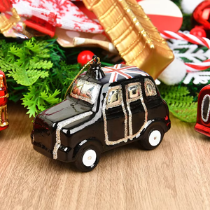 Adorno Colgante de Navidad con Forma de Autobús Escolar, Camión o Remolque, Pintado a Mano, para Árbol de Navidad, de Fábrica - Product Image 3