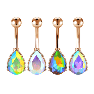 <span class=keywords><strong>Piercing</strong></span> per <span class=keywords><strong>gioielli</strong></span> per il corpo con gemme in acciaio chirurgico 316L da 14G - Product Image 5