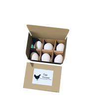 Vente en gros style simple conception personnalisée papier mini vente oeuf de poule cadeau tiroir boîtes d'emballage 12 trous empilables