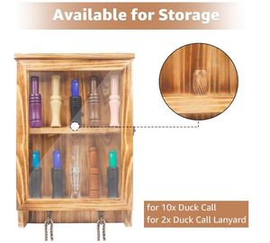 Vịt gọi dây buộc hiển thị giá lưu trữ trường hợp cuộc gọi 2 vịt săn Tường Gắn gỗ vịt còi Giữ Bóng hộp trang trí nhà - Product Image 5