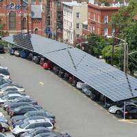Struttura per Carport Solare Pieghevole in Alluminio, Impermeabile, a Prezzo Vantaggioso, con Tettoia per Montaggio a Terra e Sistema Fotovoltaico