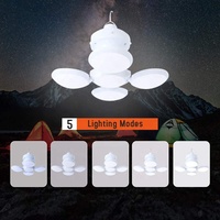 Lampe de camping solaire Ampoules de football Lumière rechargeable avec câble Lanterne de camping avec batterie avec lanterne Led Carton pliant