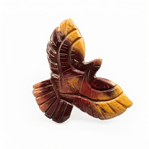Exquise sculpture artisanale de phénix/aigle en pierre de jaspe Mookaite - Symbole de transformation et de vitalité - 2 pouces - UN - Product Image 2
