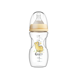 Biberones de Vidrio Personalizados OEM de 240 ml/8 oz con Tetina de Animales, Set de Biberones para Recién Nacidos con Boca Ancha, Personalizables de Fábrica - Product Image 2
