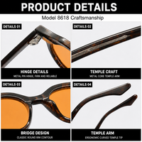 Lunettes anti-lumière bleue rétro unisexes Sunray avec logo personnalisé OEM ODM TR90 CP, verres PC bloquant la lumière bleue, multicolores, pour le gaming et le sommeil