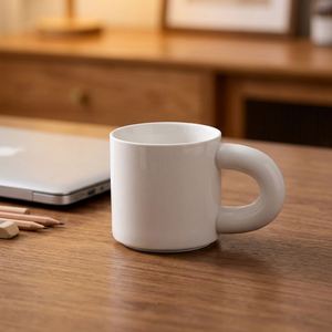 Tasses en céramique unies et simples en gros – Cadeaux promotionnels créatifs pour le bureau - Product Image 4