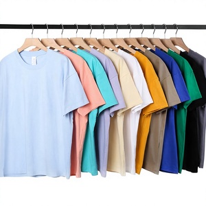 High Quality 230g Combed Cotton Short Sleeve T-Shirt Custom Logo Fashion Print Solid Pattern Round <b>Neck</b>-Wholesale for Men Women - Product Image 1