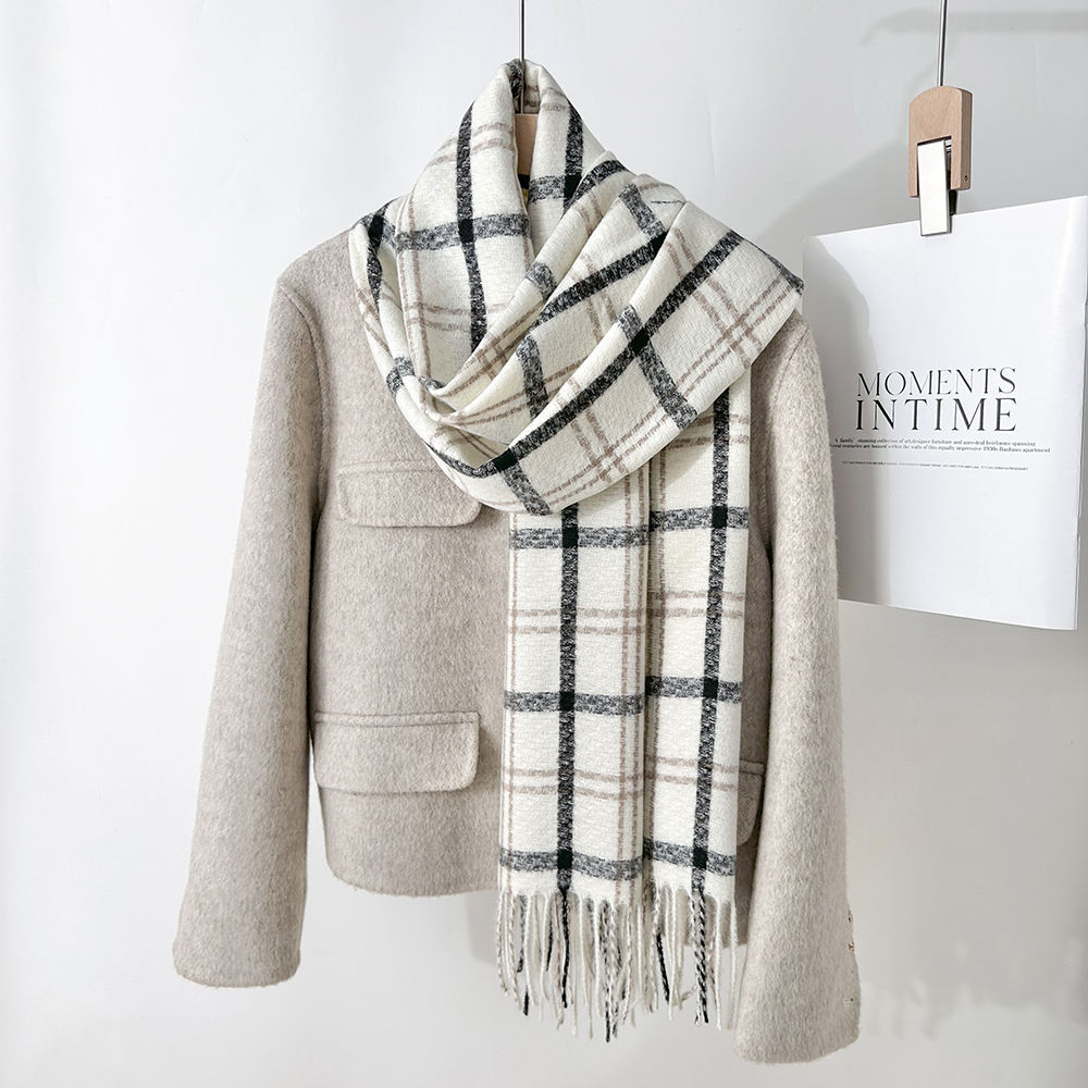Autumn Winter Cashmere Scarf Winter English Style Tassel Shawl