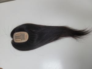 Perruque toupet en cheveux humains à clips de 12 pouces, mi-longue, lisse, noir naturel, brun, qualité supérieure, légère et respirante - Product Image 4