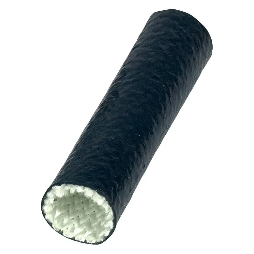 Otomotiv siyah renk yüksek sıcaklığa dayanıklı hortum koruma silikon fiberglas isı kalkanı kol