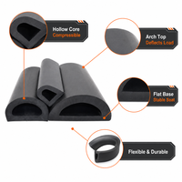 Pare-chocs en caoutchouc extrudé en forme de D durable pour camions et remorques, bande EPDM à motif, équipement de protection pour quais et aires de livraison GUANGTE GT5423465
