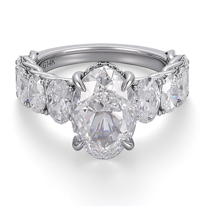 Anillo de compromiso de lujo de 18K con diamante cultivado en laboratorio, certificado por IGL, hecho a mano, para mujer, regalo del Día de San Valentín. - Product Image 2