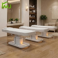 Table de massage électrique de luxe pour spa facial, salon de beauté, esthéticienne, lit pour extensions de cils