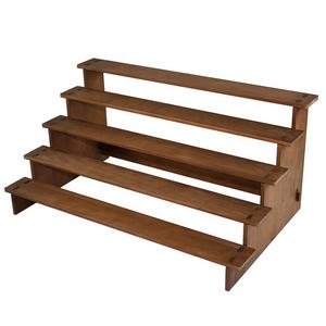 Étagère de rangement en bambou massif avec 3 niveaux pour épingle à cheveux Bracelet Boucles d'oreilles Bijoux Présentoir Stall Props - Product Image 1