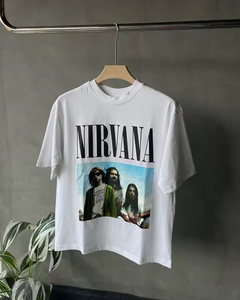 Hip Hop Drop graphique T-shirts lourds coton de luxe personnalisé Streetwear surdimensionné recadrée Boxy hommes t-shirt - Product Image 4