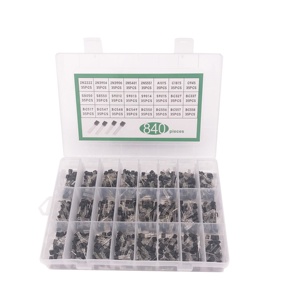 840 Cái/lốc 24 Giá Trị 3Pins TO-92 NPN <span class=keywords><strong>PNP</strong></span> Điện Mục Đích Chung Transitor Với Assortment Kit 2N2222 3904 3906 <span class=keywords><strong>C945</strong></span> BC327 BC337 - Product Image 3