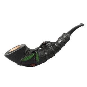 MUXIANG Hand Carved Briar Wood Tobacco Pipe Free Type 3mm Filter Men's Style Smoking Pipe - Product Image 5