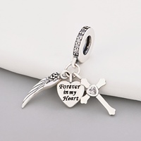 Breloques Pan en argent sterling 925 compatibles avec bracelet original, perle magique pour femme avec ailes d'ange pour la fabrication de bijoux 2026