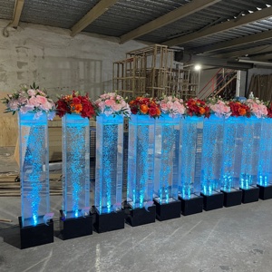 ไฟ LED ตกแต่งอะคริลิค คอลัมน์น้ำแบบฟองอากาศ เฟอร์นิเจอร์เรืองแสง ชุดบาร์ทันสมัย - Product Image 2