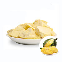Chips de durian lyophilisées Monthong thaïlandais 100 % naturelles de qualité supérieure, collation de fruits saine sans sucre ajouté, durian FD