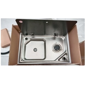 Haute qualité un brûleur gaz <span class=keywords><strong>plaque</strong></span> <span class=keywords><strong>de</strong></span> <span class=keywords><strong>cuisson</strong></span> et évier combinaison unité évier poêle <span class=keywords><strong>pour</strong></span> RV <span class=keywords><strong>camping</strong></span>-<span class=keywords><strong>car</strong></span> caravane <span class=keywords><strong>camping</strong></span>-<span class=keywords><strong>car</strong></span> bateau cuisine 62*38*15cm - Product Image 4