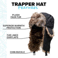 Gorro de Invierno Personalizado con Orejeras, Gorro de Aviador, Gorro Ruso de Invierno, Gorro de Piel Sintética con Hebilla para la Barbilla