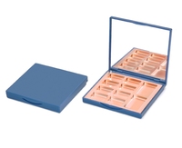 Palette de fards à paupières cosmétiques 10 couleurs avec miroir |   Emballage vide en plastique ABS de forme carrée avec logo personnalisé