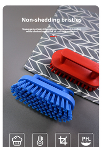 Lebensmittelechte Farbcodierte Hygiene-Reinigungsbürste mit Harten Borsten Plastik-Schrubbürste Blau mit Eisengriff - Product Image 5