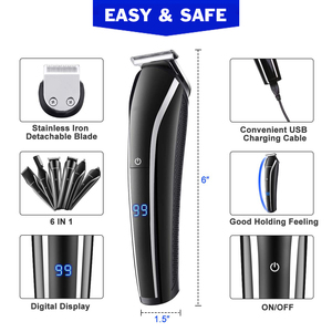 Kit DE ASEO profesional para hombres FANKE, juego de recortador de pelo inalámbrico multifunción 6 en 1 - Product Image 6