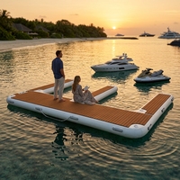 Plataforma Flotante Inflable Dropstitch para Moto Acuática e Isla Flotante Premium para Deportes Acuáticos