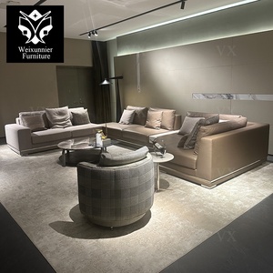 Ý vải hiện đại hình chữ L đi văng đặt chần chừ góc kết hợp <span class=keywords><strong>sofa</strong></span> phòng khách tùy chỉnh thiết kế mới nhất biệt thự khách sạn phong cách - Product Image 1