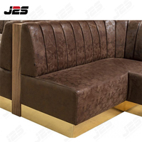 Gebogenes Leder Restaurant Stand Sofa Benutzer definierte Bankett bestuhlung für gehobene Projekte