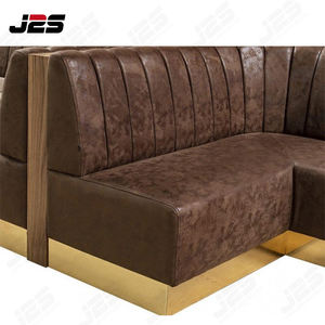 Cabina de cuero curvada para restaurante, sofá, asientos personalizados para <span class=keywords><strong>banquetes</strong></span> para proyectos exclusivos - Product Image 4