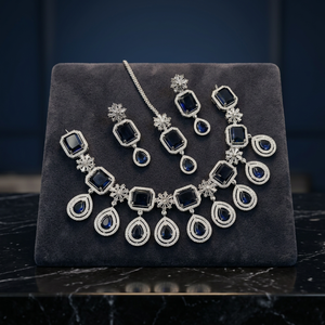 Traditional Ethnic Alloy <b>Silver</b> Plated Coral Flower Design High Quality <b>Choker</b> Set Earrings Necklace Women's Engagement Wedding - Product Image 2