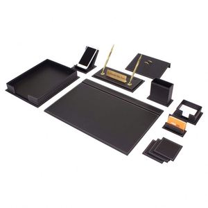 Vega 13-Piece Modern Style Leather Desk Set Includes Cute Desk <b>Pad</b> Mouse <b>Pad</b> Mesh Metal Organizer for Office Use - Product Image 1