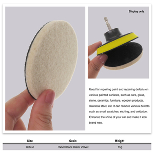 Đế đánh bóng len nhiều kích cỡ, móc và vòng, đế đánh bóng len nén, đế đánh bóng bằng nỉ len cho dụng cụ quay, đánh bóng kính đá - Product Image 4